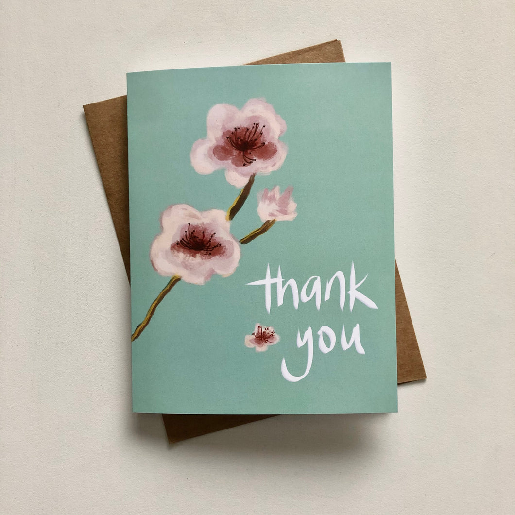 Cherry Blossom Thank You Card